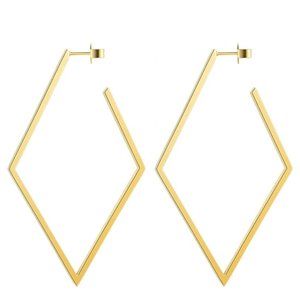 Jewelry - 18K Gold Stainless Steel Geometric Hoop Earrings Jewelry - 18K Gold Stainless Steel Geometric Hoop Earrings